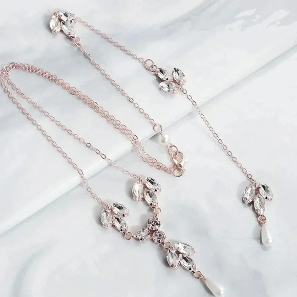 Necklace for Backless Wedding Dress & Evening Dress - Picture 6 of 7